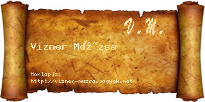 Vizner Múzsa névjegykártya
